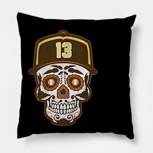 Manny Machado Sugar Skull Pillow