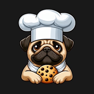 Pug Chef with Biscuit T-Shirt