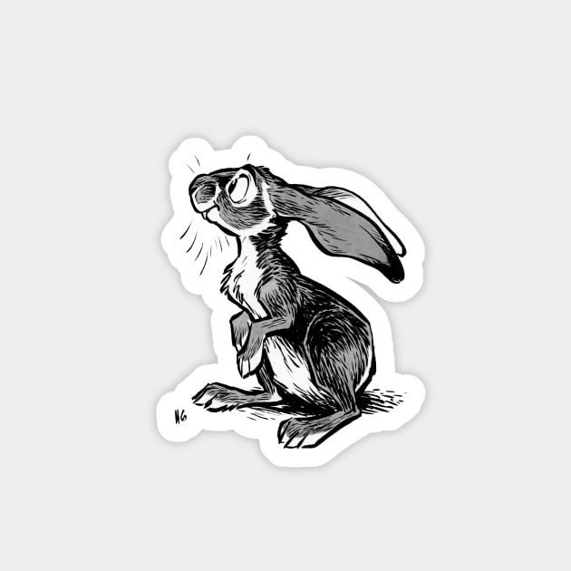 Ink bunny Magnet by HenriekeG