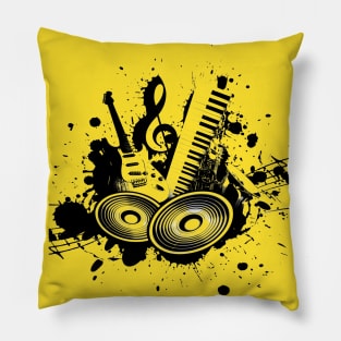 Music is life music lovers tshirt Pillow
