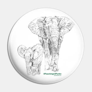 Elephant Mother and Daughter! Pin