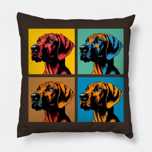 Pop Retro Rhodesian Ridgeback Art Painting - Cute Puppy Pillow