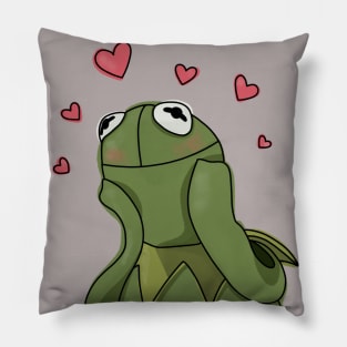 Kermit Love Meme Pillow