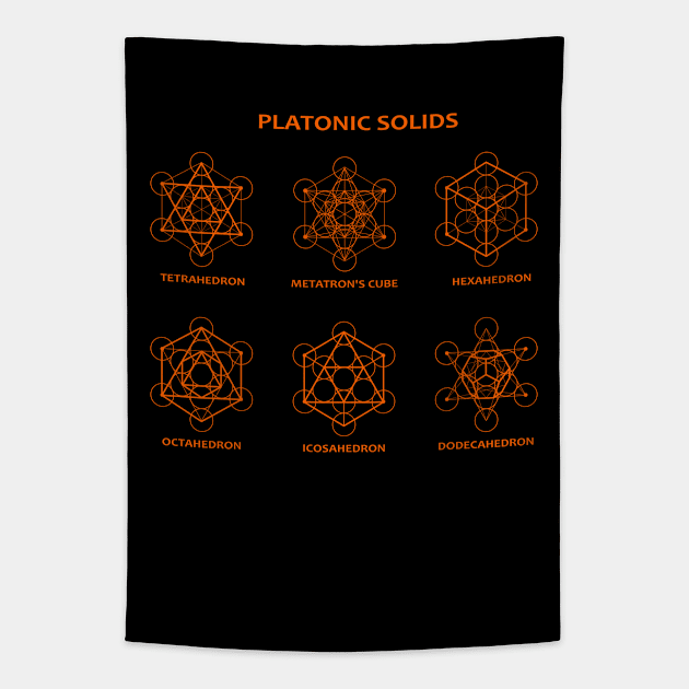 Platonic Solids Tapestry by urrin DESIGN