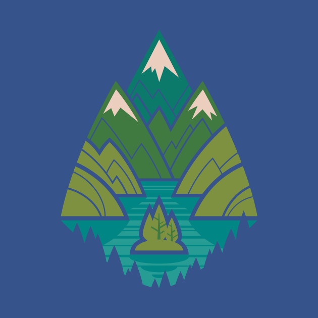 Mountain Lake - Mountains - T-Shirt