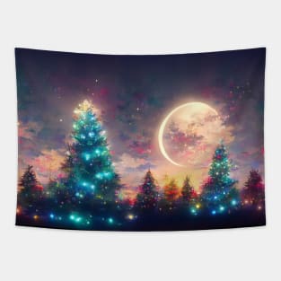 Winter Holiday Chrismas tree Landscap gift designs Series 02 Tapestry