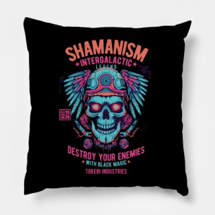 Psychedelic Shaman Skull Pillow