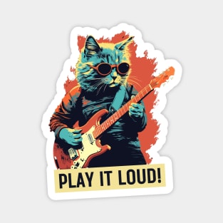 Play It Loud - rock star Cat Magnet