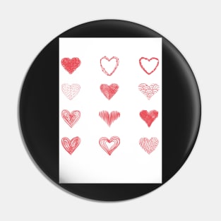 Different Heart Design Sketch valentines day gift for loved one Pin