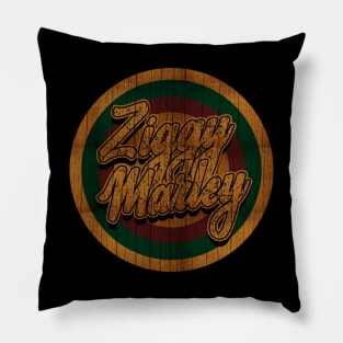 Circle Retro Ziggy Marley Pillow