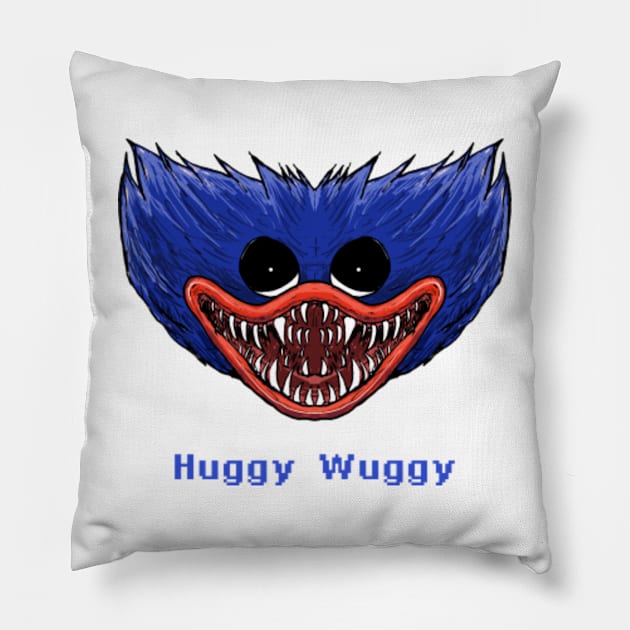 Huggy Wuggy Pixel Pillow by DeathAnarchy