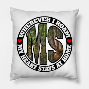 Heart Stays Home - Mississippi Pillow