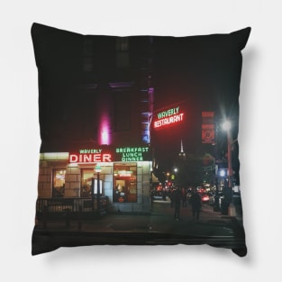 Waverly Diner Neon Night Pillow