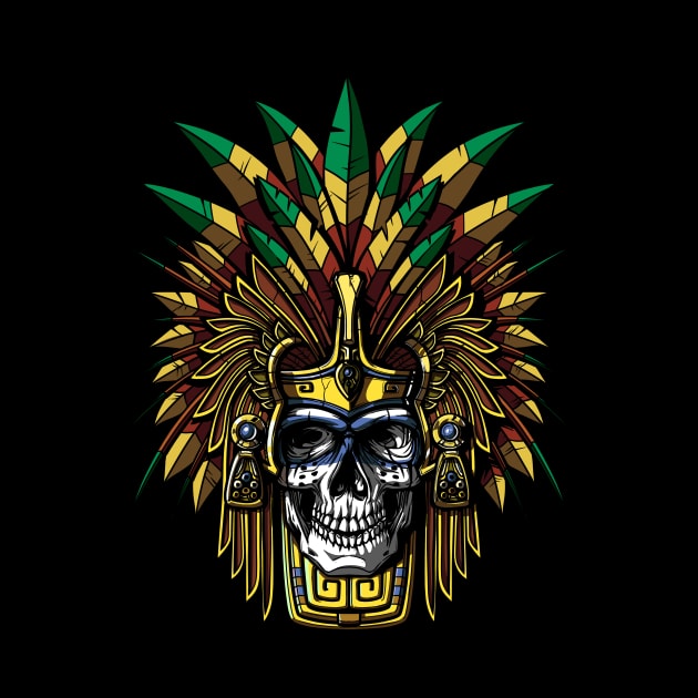 Aztec Skull Warrior Mask by underheaven