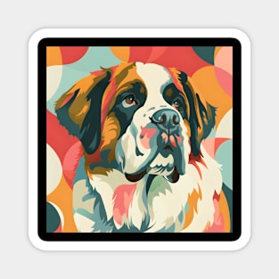 Saint Bernard in 80's Magnet