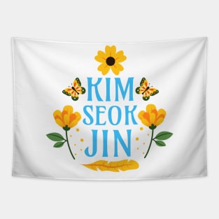 Kim Seokjin - Floral Spring Boho JIN BTS Army Tapestry