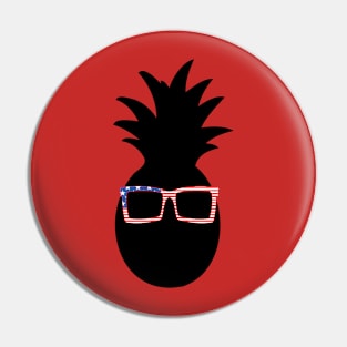 Pineapple man- us flag glasses Pin