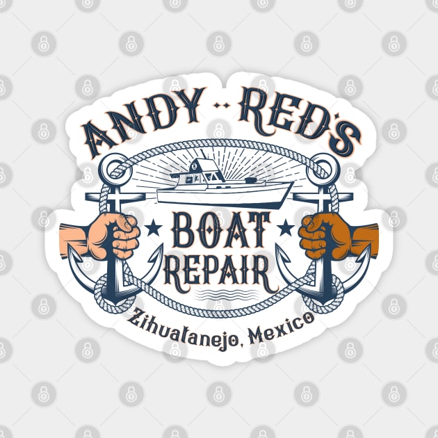 Andy & Red's Boat Repair from Shawshank Redemption Magnet by Alema Art