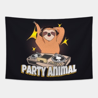 Party Sloth DJ Tapestry