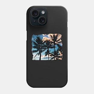 Sunset and palm trees Phone Case