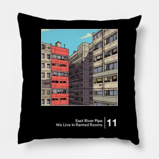 We Live in Rented Rooms - Minimalist Graphic Design Fan Artwork Pillow