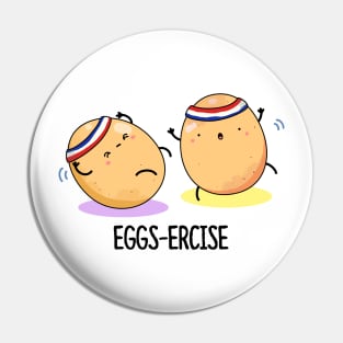 Eggsercise Cute Egg Pun Pin