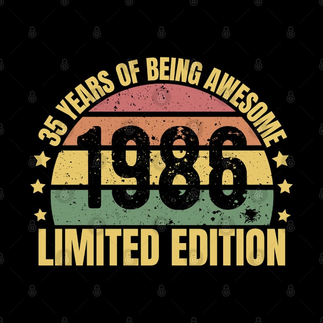 35 Years Old Gifts 1986 Limited Edition 35th Birthday 35 Years by Arts-lf