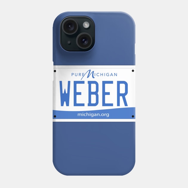 Michigan Weber Vanity license plate Phone Case by zavod44