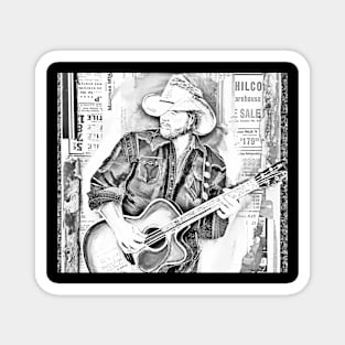 Toby Keith Pencil Drawing Magnet