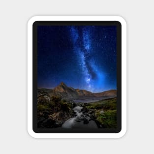 Welsh Mountain and Lake View with Milky Way Magnet