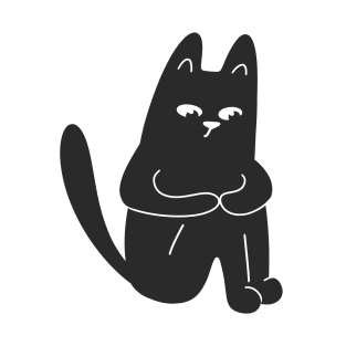 Sad Black Cat T-Shirt