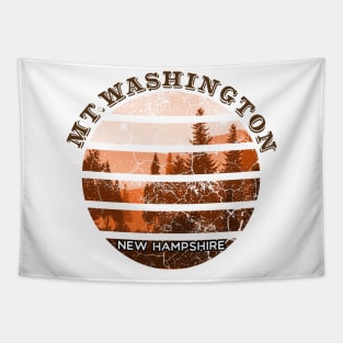 Mt Washington New Hampshire Retro Sunset Tapestry