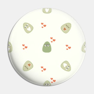 avocado pattern Pin