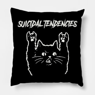 suicidal metal cat Pillow