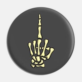 The Middle Finger Creepy Halloween Skeleton Hand Gesture Swearing Pin