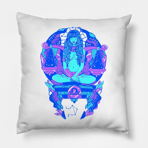 Blue Libra Beauty Pillow by kenallouis