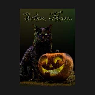 Salem Cat and Jack-O-Lantern T-Shirt