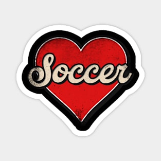 Soccer mom. Soccer retro heart Magnet