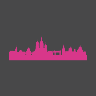 Saint Petersburg skyline pink T-Shirt