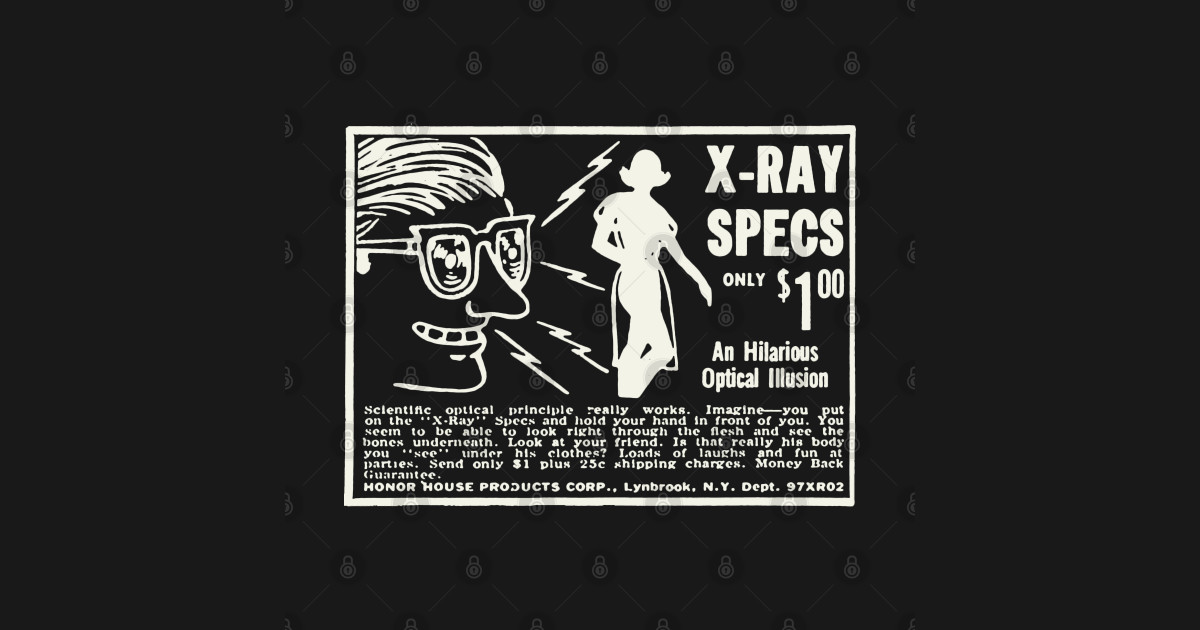 Vintage XRay Specs comic book ad Xray Specs TShirt TeePublic