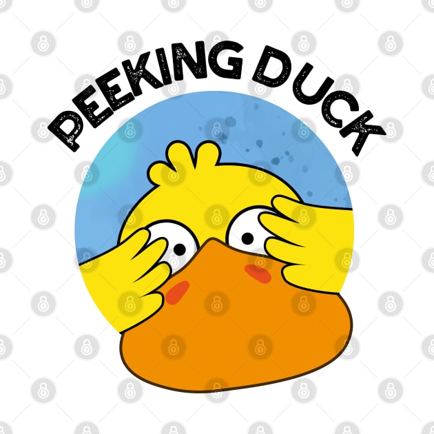 Peeking Duck Funny Animal Chinese Dish Pun by punnybone