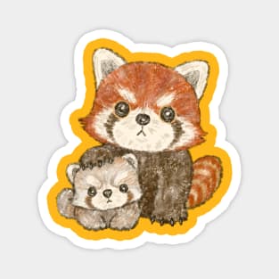 Red panda family Magnet