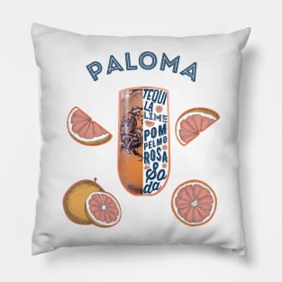 Paloma Cocktail Drink Pillow