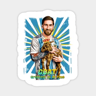 Illustrating Lionel Messi, the GOAT of Football Magnet