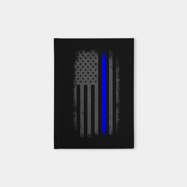vertical thin blue line american flag thin blue line notebook
