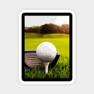 Golf Ball Tee Off Magnet