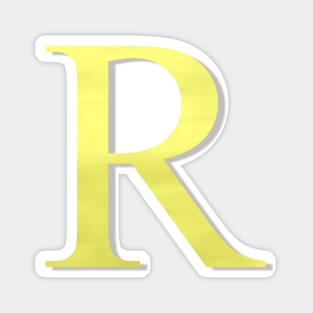 The Letter R in Shadowed Gold Magnet