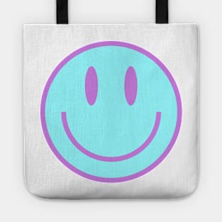 Smiley Face in Blue & Purple Tote