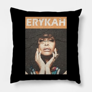 erykah retro vintage Pillow