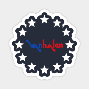 Van Halen - Patriotic Old VH logo Style - Horizontal T-Shirt Magnet